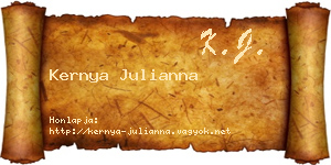 Kernya Julianna névjegykártya